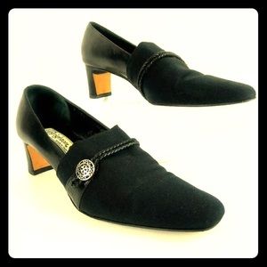 Brighton Quincy Leather/Fabric Heels